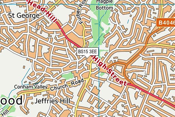 BS15 3EE map - OS VectorMap District (Ordnance Survey)