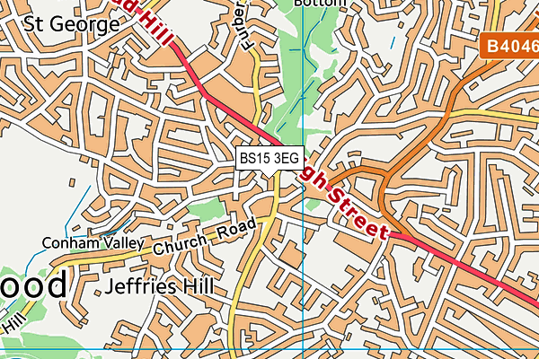 BS15 3EG map - OS VectorMap District (Ordnance Survey)