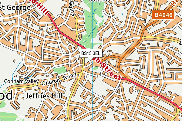 BS15 3EL map - OS VectorMap District (Ordnance Survey)
