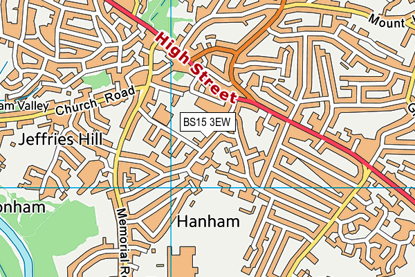 BS15 3EW map - OS VectorMap District (Ordnance Survey)