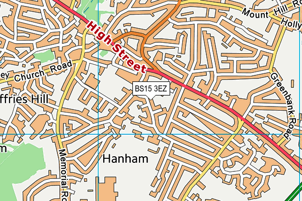 BS15 3EZ map - OS VectorMap District (Ordnance Survey)