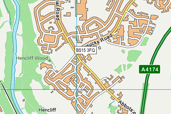 BS15 3FQ map - OS VectorMap District (Ordnance Survey)