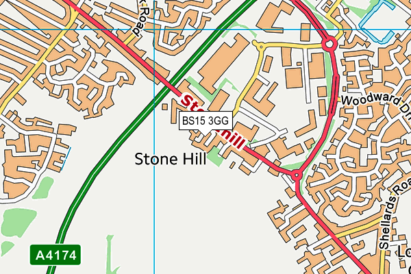 BS15 3GG map - OS VectorMap District (Ordnance Survey)