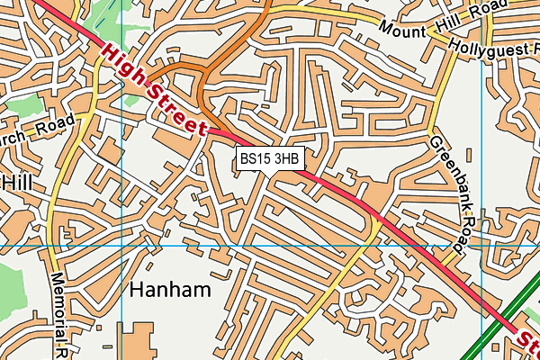 BS15 3HB map - OS VectorMap District (Ordnance Survey)