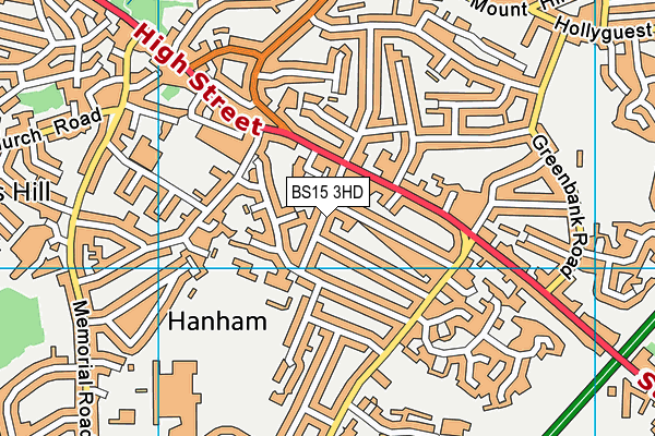 BS15 3HD map - OS VectorMap District (Ordnance Survey)