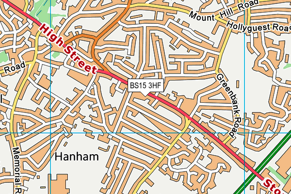 BS15 3HF map - OS VectorMap District (Ordnance Survey)
