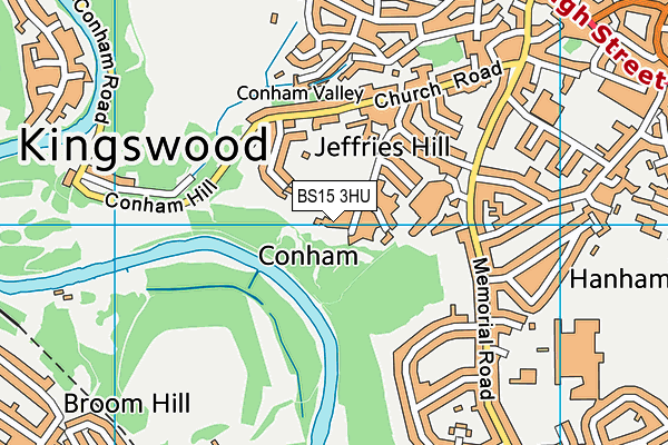 BS15 3HU map - OS VectorMap District (Ordnance Survey)