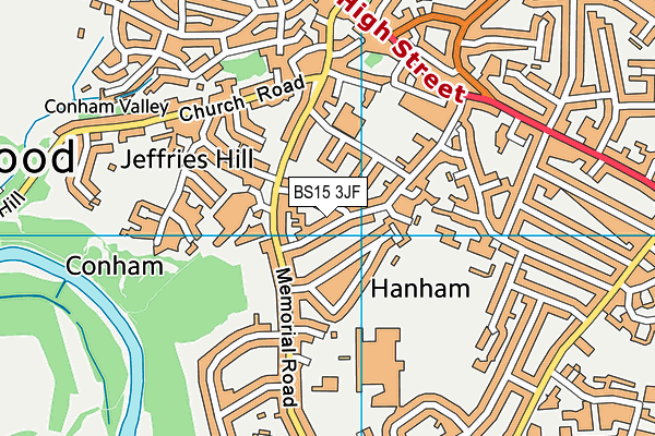 BS15 3JF map - OS VectorMap District (Ordnance Survey)