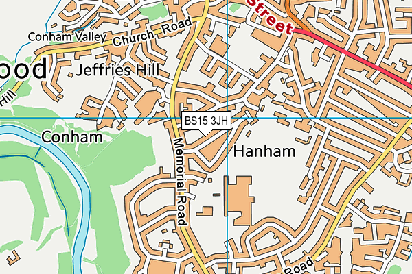 BS15 3JH map - OS VectorMap District (Ordnance Survey)