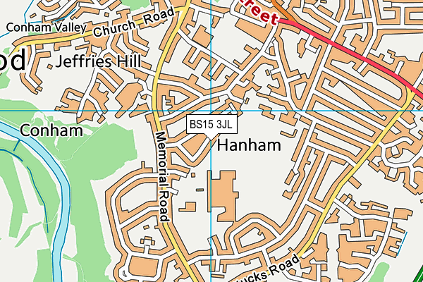 BS15 3JL map - OS VectorMap District (Ordnance Survey)