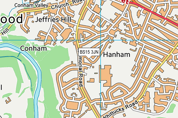 BS15 3JN map - OS VectorMap District (Ordnance Survey)