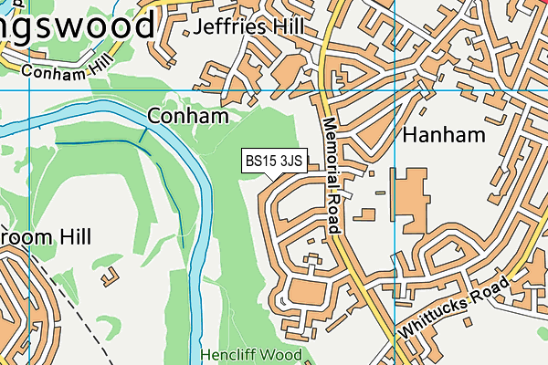 BS15 3JS map - OS VectorMap District (Ordnance Survey)