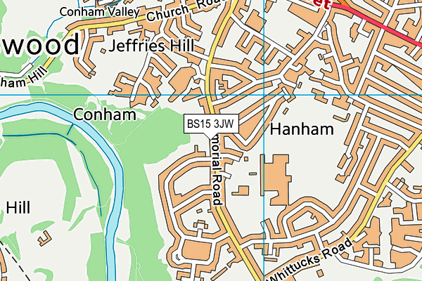 BS15 3JW map - OS VectorMap District (Ordnance Survey)