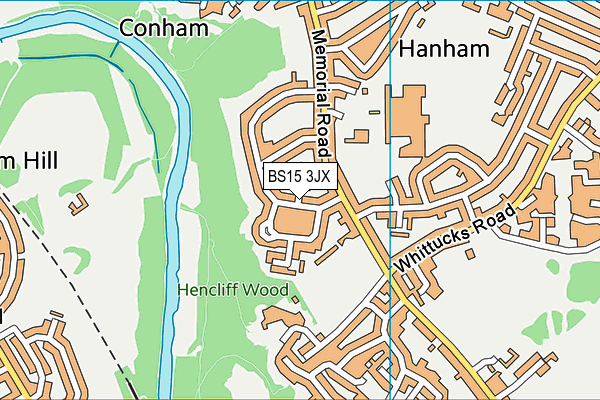 BS15 3JX map - OS VectorMap District (Ordnance Survey)