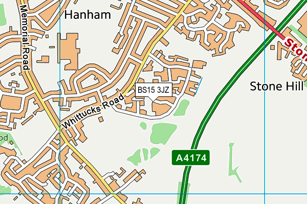 BS15 3JZ map - OS VectorMap District (Ordnance Survey)