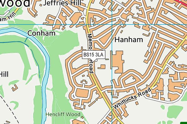 Hanham Woods Academy map (BS15 3LA) - OS VectorMap District (Ordnance Survey)