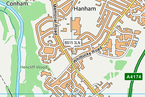 BS15 3LN map - OS VectorMap District (Ordnance Survey)