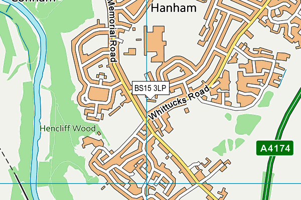 BS15 3LP map - OS VectorMap District (Ordnance Survey)