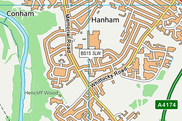 BS15 3LW map - OS VectorMap District (Ordnance Survey)