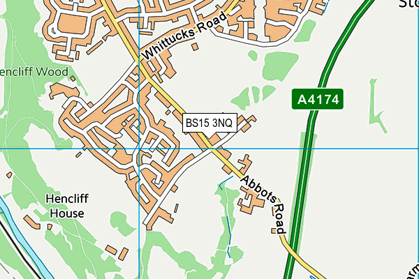 BS15 3NQ map - OS VectorMap District (Ordnance Survey)
