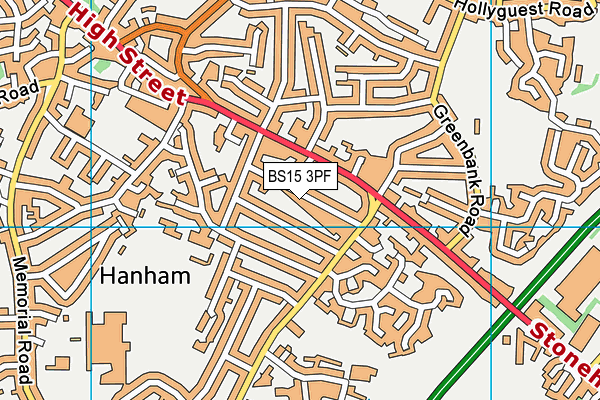 BS15 3PF map - OS VectorMap District (Ordnance Survey)