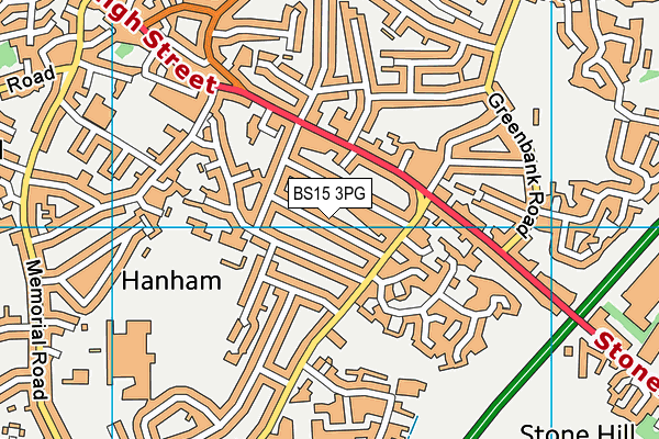 BS15 3PG map - OS VectorMap District (Ordnance Survey)