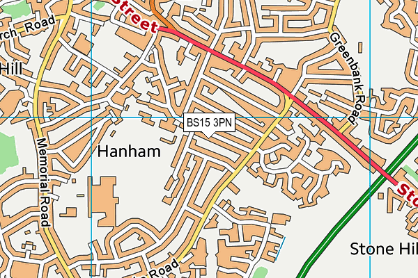 Hanham Abbots Junior School map (BS15 3PN) - OS VectorMap District (Ordnance Survey)