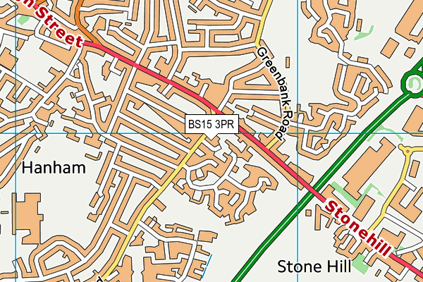 BS15 3PR map - OS VectorMap District (Ordnance Survey)