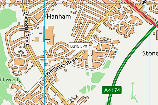 BS15 3PX map - OS VectorMap District (Ordnance Survey)