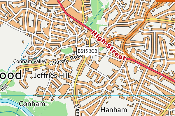 BS15 3QB map - OS VectorMap District (Ordnance Survey)