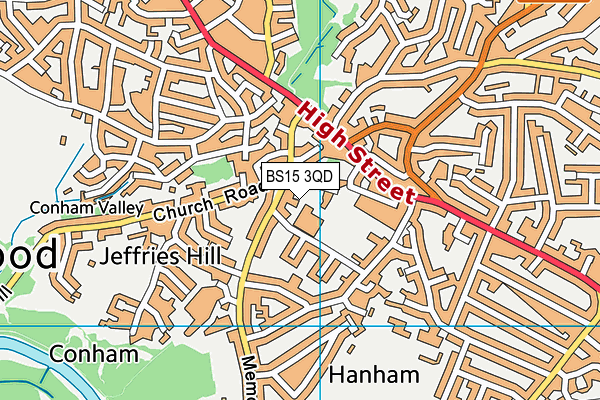 BS15 3QD map - OS VectorMap District (Ordnance Survey)