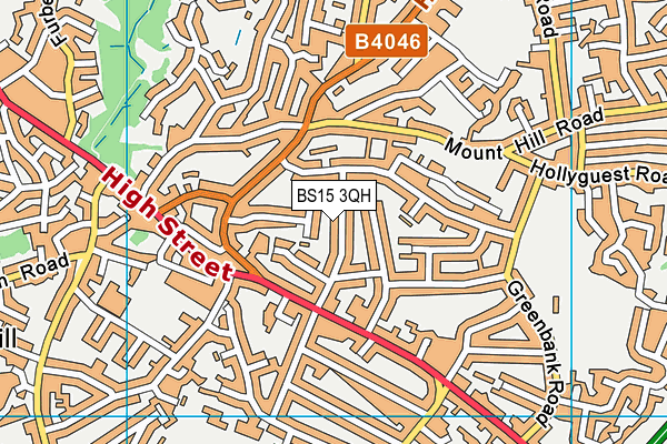 BS15 3QH map - OS VectorMap District (Ordnance Survey)