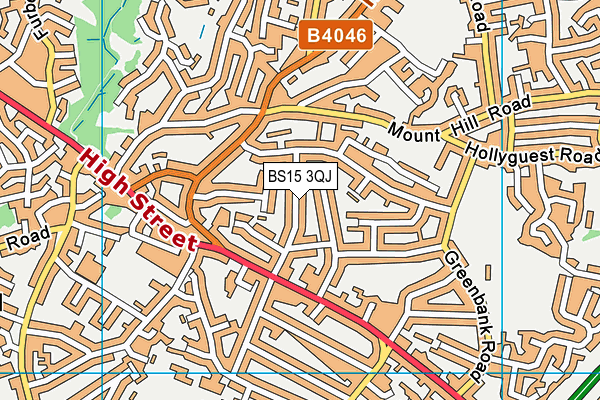 BS15 3QJ map - OS VectorMap District (Ordnance Survey)