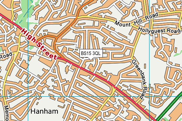 BS15 3QL map - OS VectorMap District (Ordnance Survey)