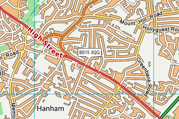 BS15 3QQ map - OS VectorMap District (Ordnance Survey)