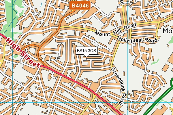 BS15 3QS map - OS VectorMap District (Ordnance Survey)