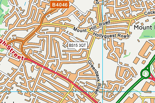 BS15 3QT map - OS VectorMap District (Ordnance Survey)