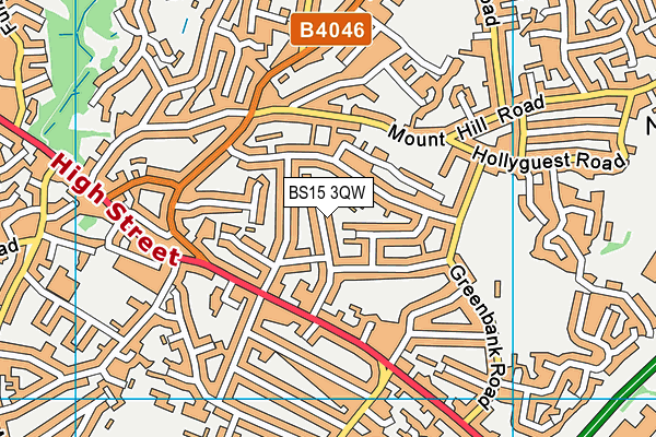 BS15 3QW map - OS VectorMap District (Ordnance Survey)