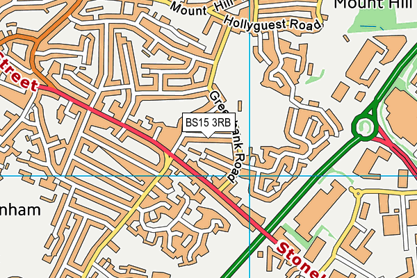 BS15 3RB map - OS VectorMap District (Ordnance Survey)