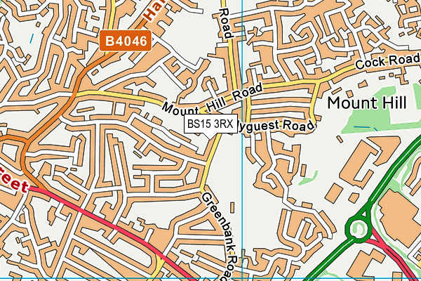 BS15 3RX map - OS VectorMap District (Ordnance Survey)