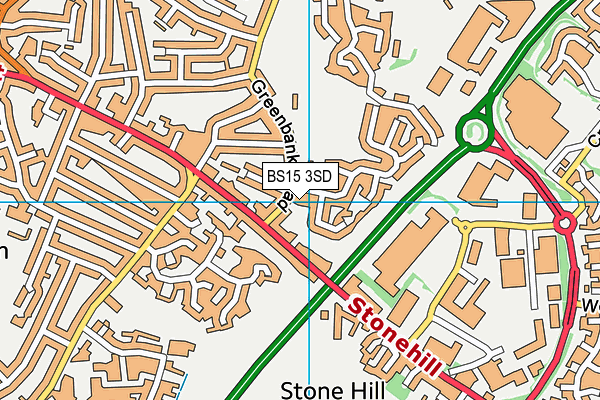 BS15 3SD map - OS VectorMap District (Ordnance Survey)