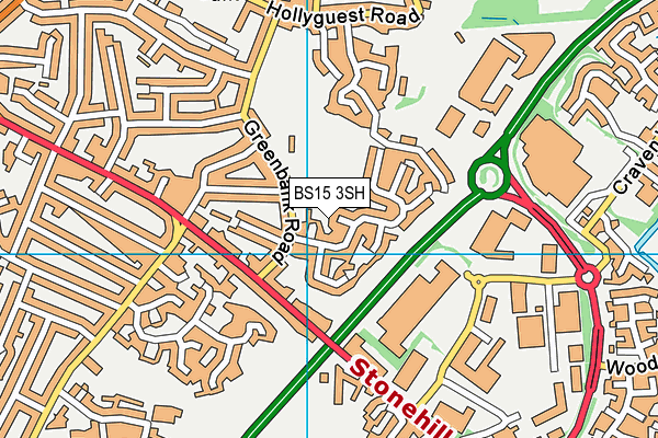 BS15 3SH map - OS VectorMap District (Ordnance Survey)