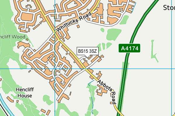 BS15 3SZ map - OS VectorMap District (Ordnance Survey)