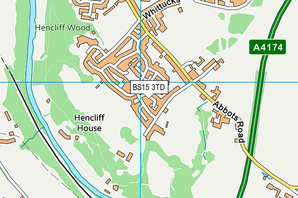 BS15 3TD map - OS VectorMap District (Ordnance Survey)