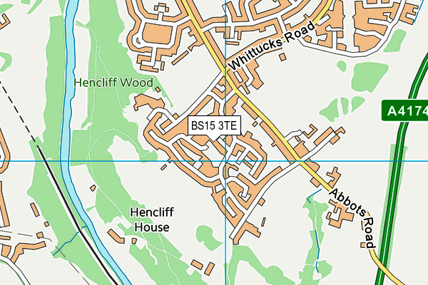 BS15 3TE map - OS VectorMap District (Ordnance Survey)