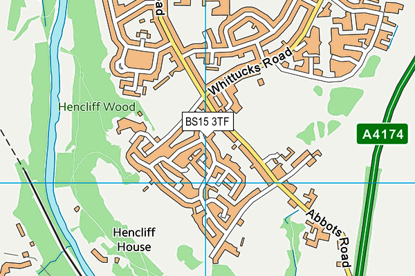 BS15 3TF map - OS VectorMap District (Ordnance Survey)