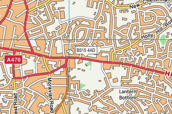BS15 4AD map - OS VectorMap District (Ordnance Survey)
