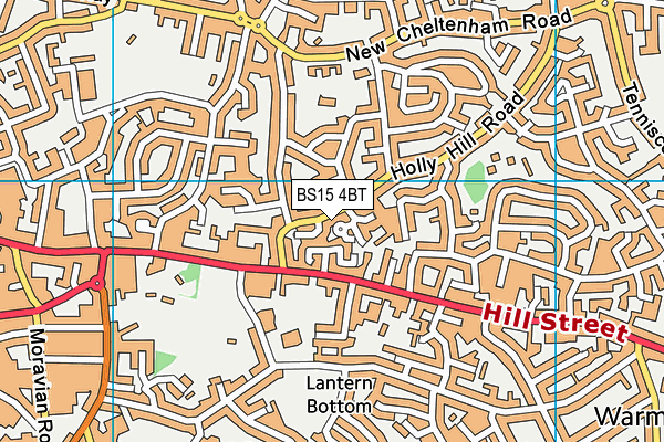 BS15 4BT map - OS VectorMap District (Ordnance Survey)