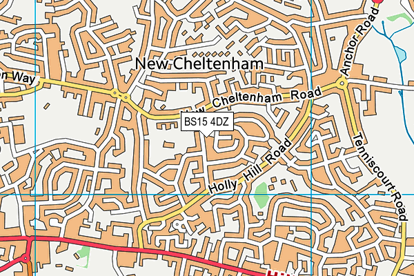 BS15 4DZ map - OS VectorMap District (Ordnance Survey)