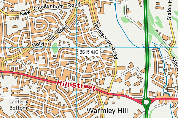 BS15 4JG map - OS VectorMap District (Ordnance Survey)